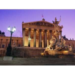  Pallas Athene (Athena) Fountain and Parliament Building at 