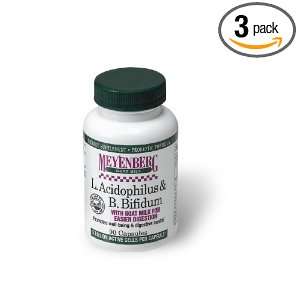 Meyenberg L. Acidophilus & B. Bifidum, 90 Count 24 Ounce Jars (Pack of 