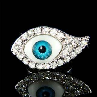 Swarovski Crystal Jewish Evil Eye Protection Ring NEW  