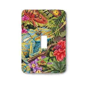   Chameleon Jungle Decorative Steel Switchplate Cover