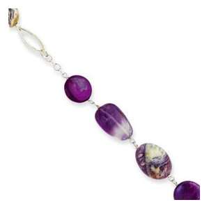  Purple Cult. Pearl Bracelet   8.5 Inch   Lobster Claw   JewelryWeb