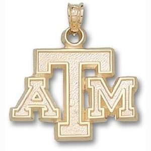  10kt Yellow Gold Texas A&M 5/8in ATM Pendant Jewelry