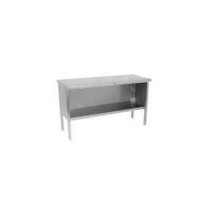   96 x 1 3/4 Maple Top Work Table with Galvanized Legs and Undershelf