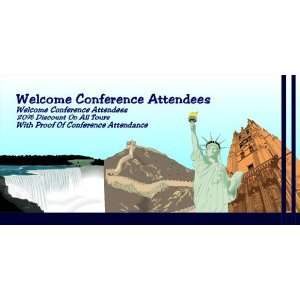  3x6 Vinyl Banner   Welcome Conference Attendees 