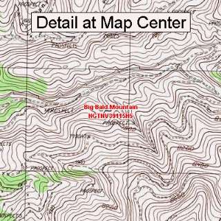  USGS Topographic Quadrangle Map   Big Bald Mountain 