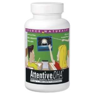  Attentive DHA 100 mg 60 Softgels   Source Naturals Health 
