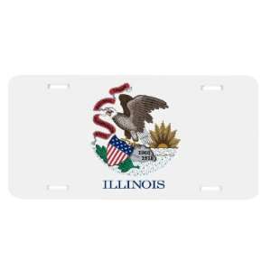  Illinois State Flag Vanity Auto License Plate Tag 
