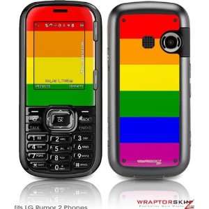  LG Rumor 2 Skin   Rainbow Stripes by WraptorSkinz 