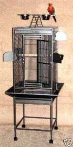 Small Bird Parrot Playtop Wrought Iron Cage FREE SHIP  