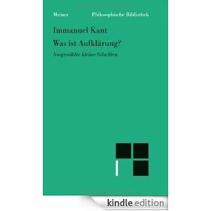 Was Ist Aufklarung (Philosophische Bibliothek) (German Edition 