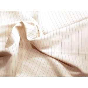  Linen Blend Pinstripe Beige Fabric Arts, Crafts & Sewing