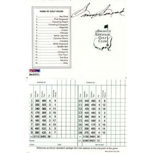  Sam Snead Autographed Augusta National Golf Club Scorecard 
