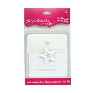  American Girl See Through Stamp Block 2.75X3.5; 3 Items 