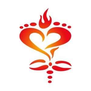  Tattoo Stencil   Flame Heart   #227 Health & Personal 