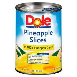 Dole Pineapple Slices in 100% Pineapple Grocery & Gourmet Food