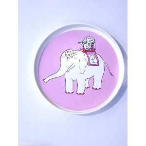 pink elephant plate