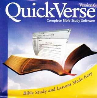 QuickVerse 6 PC CD complete religious Bible study lessons reference 