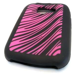 Kyocera Loft Torino S2300 Black Pink Zebra Design Soft Case Skin Cover 