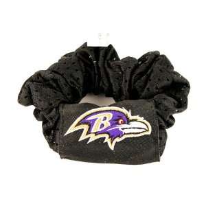 Baltimore Ravens Black Hair Scrunchie   Hair Twist   Ponytail Holder