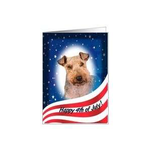 July 4th Card   featuring a Welsh Terrier Card