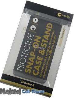 NEW MACALLY BLACK PROP STAND CASE FOR APPLE iPHONE 4 4G  