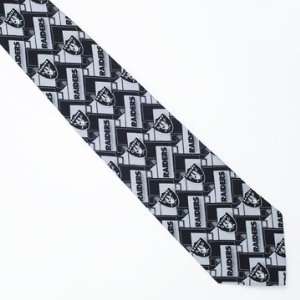    Oakland Raiders Block Pattern Silk Neck Tie