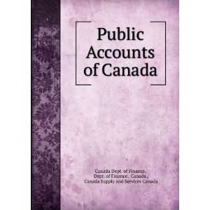  Canada Dept. of Finance, Canada , Canada Supply and Services Canada 