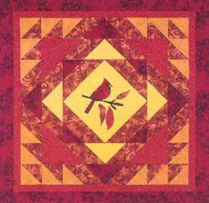 Cardinal Applique & Pieced Quilt Pattern   Bee Creative  