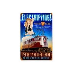   Tin Sign   Pennsylvania Railroad GG1 Rail Girl 