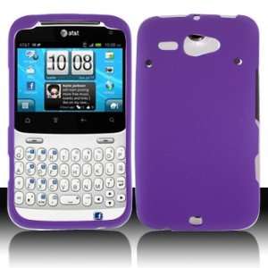  HTC Status ChaCha Hard Rubberized Dr. Purple Case Cover 