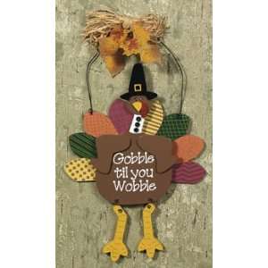  Gobble Til You Wobble Sign   Party Decorations & Wall 