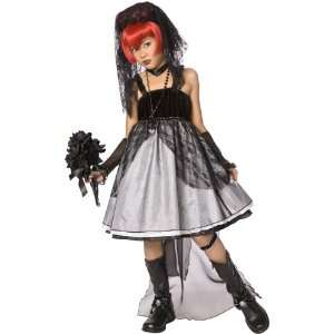 Lets Party By Time AD Inc. Dark Bride Child Costume / Black   Size 
