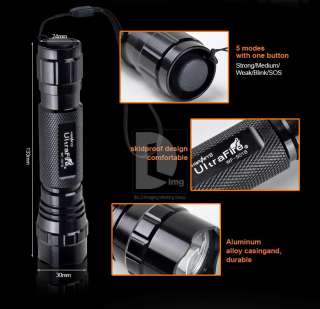 UltraFire 1000LM 501B CREE XM L T6 LED Flashlight 5 Mode SOS Light 