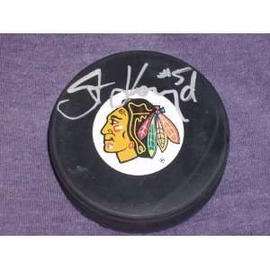    Steve Konroyd Autographed Chicago Blackhawks Puck 