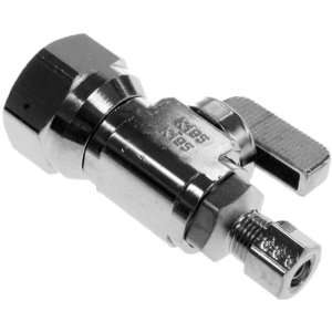   Ball Valve Supply Stop, 1/2 Inch Quick Grip by 3/8 Inch Compression