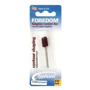 Foredom KB32518 Red Typhoon Bur with Coarse Grit in Cylinder Shape and 