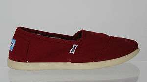 TOMS RED CANVAS YOUTH CLASSICS  