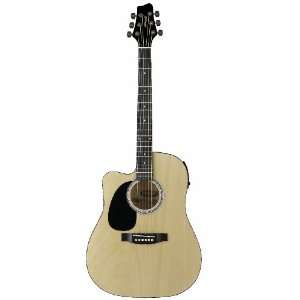  Stagg SW203CETU LHN Lefty AC EL Linden Guitar + Tuner 