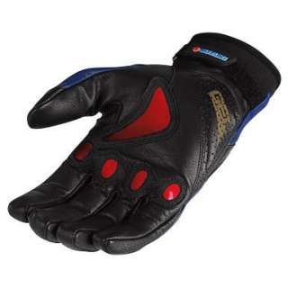 ICON MENS ARC SUZUKI GSXR GLOVES BLUE LEATHER S SMALL  