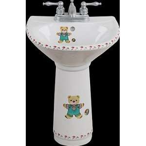   Sinks White Vitrous China, Buddy Bear Lil Tykes Childs Pedestal Sink