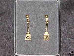 McDonalds Spatula Earrings Arches Posts Keepsake NEW  