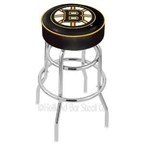  Boston Bruins 25 inch Double Ring Chrome Bar Stool