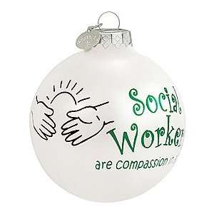  Social Workers Glass Ornament