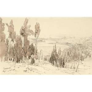   Lear   24 x 16 inches   View Of The Turkish Cemetery, Ayoub, Consta