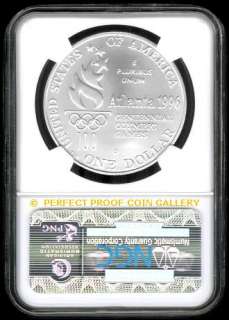 NGC MS70 1996 D PARALYMPICS/WHEELCHAIR DOLLAR MS 70  