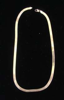 18k gold herringbone necklace 18 inches   14 grams wear or scrap 