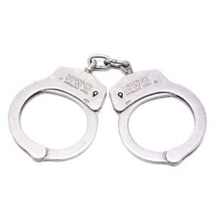   Handcuffs Serial Numbered with 2 Keys Double Locking Nickel Finish