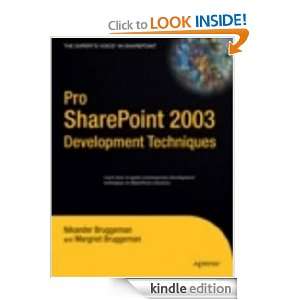 Pro SharePoint 2003 Development Techniques Nikander Bruggeman 