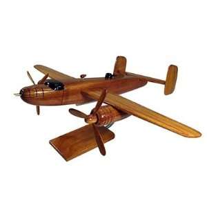  B 25 Mitchell Natural Wood Airplane Model Toys & Games