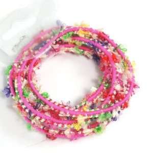 Magenta) Hair Tie /Elastic Band/ ponytail holders  Style 1 Mix Colour 